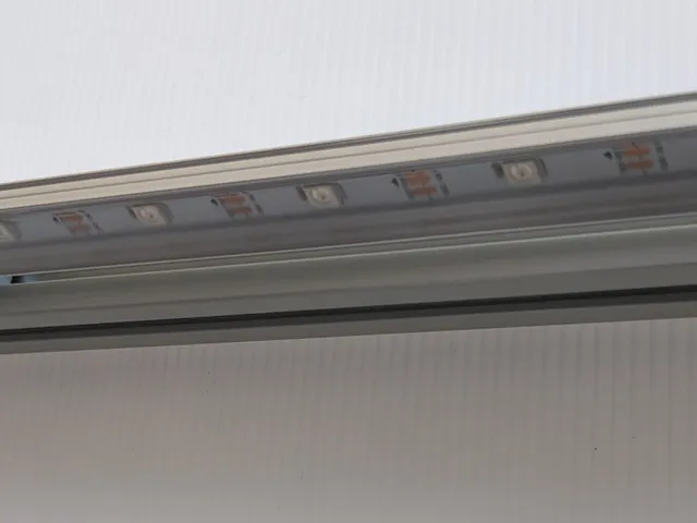 LED strip light channel mount for 2020 extrusion
