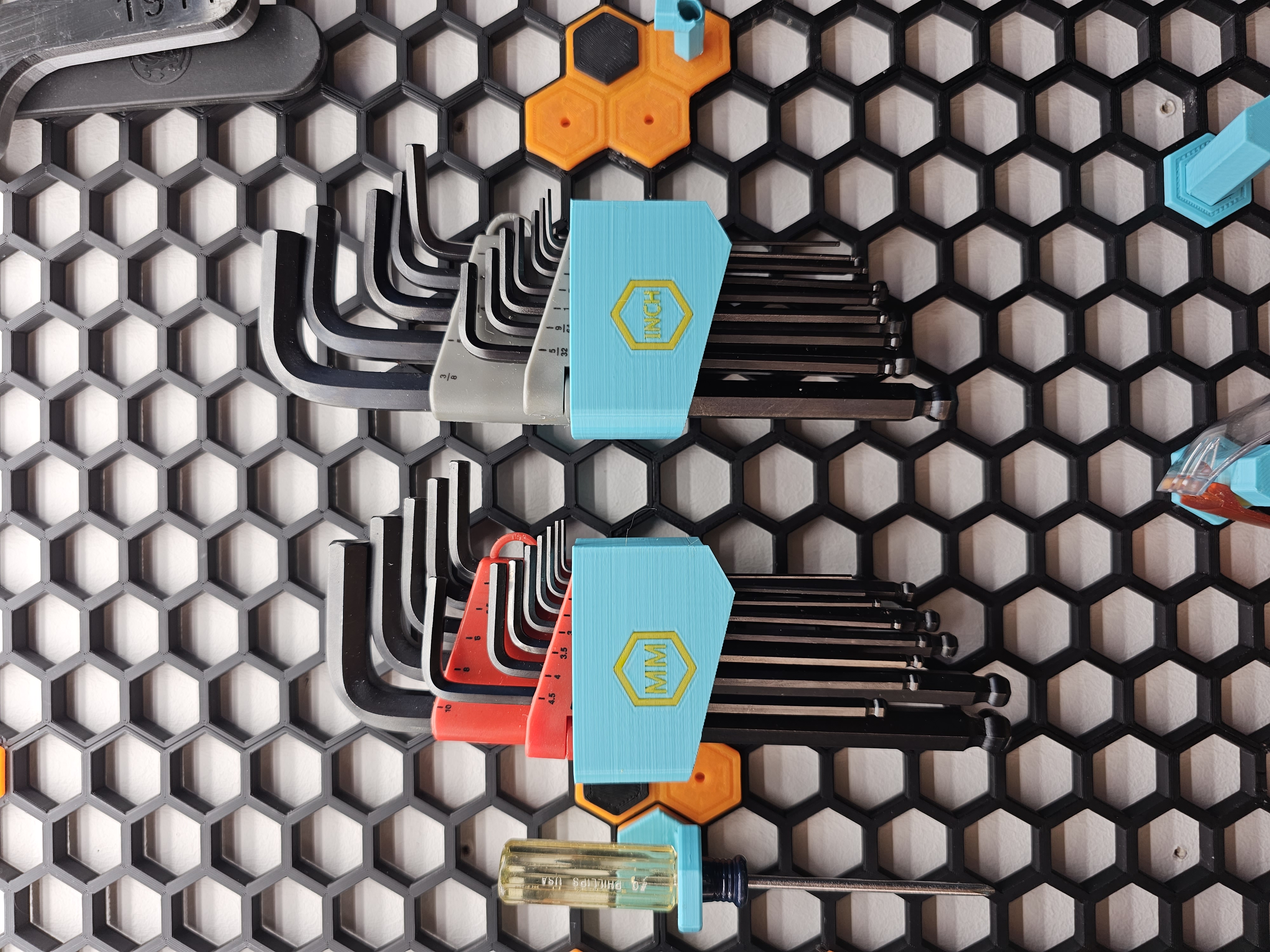 Honeycomb Storage Wall (HSW) Tekton allen key holder
