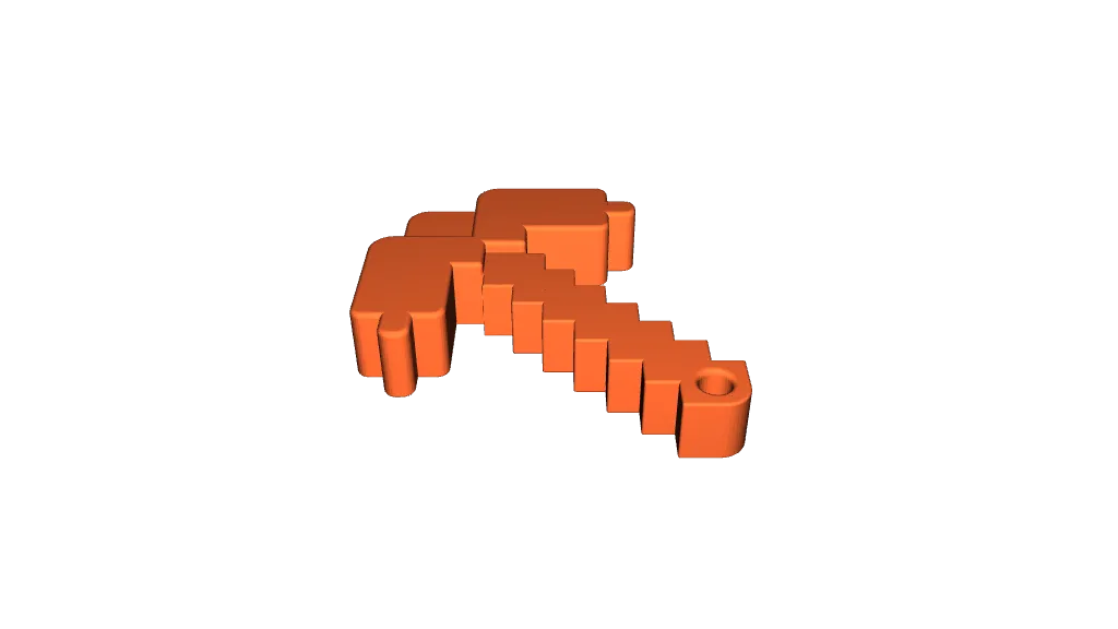 key ring Minecraft pick by コトマキ | Download free STL model | Printables.com