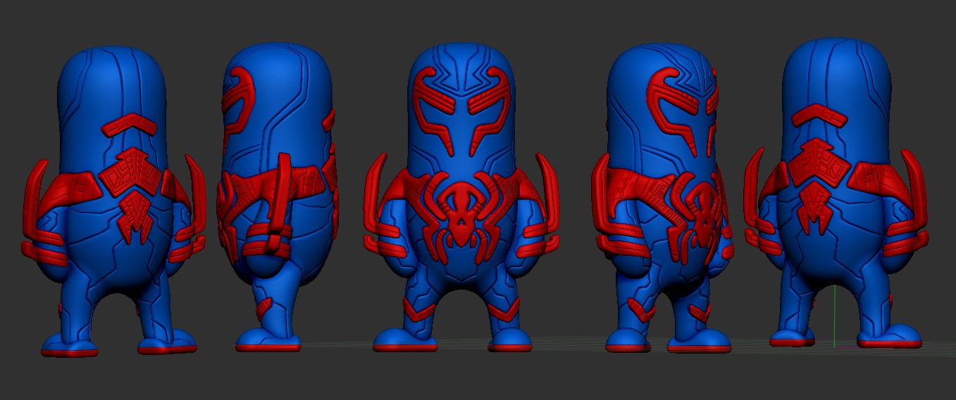 Miniatura 2 do modelo 3D Mini Spider-man 2099