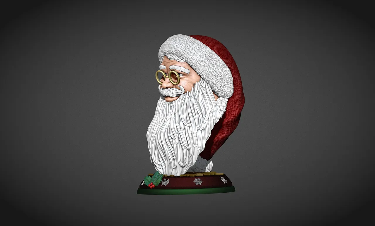 Santa Claus bust - presupported by Wekster | Printables Store