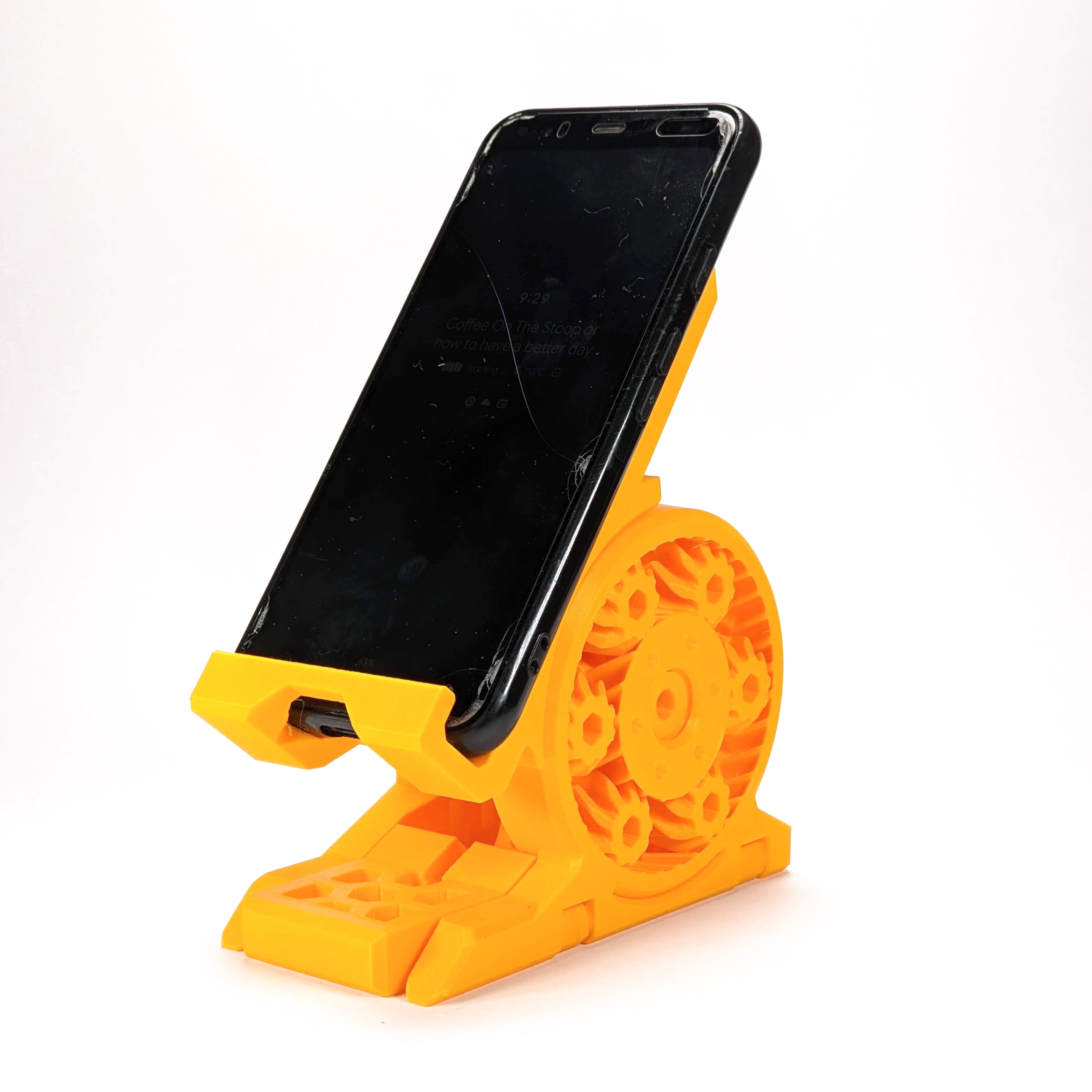 3D Printable Girder Phone Stand (with MagSafe option!) - now with  adjustable shelf! by Clockspring