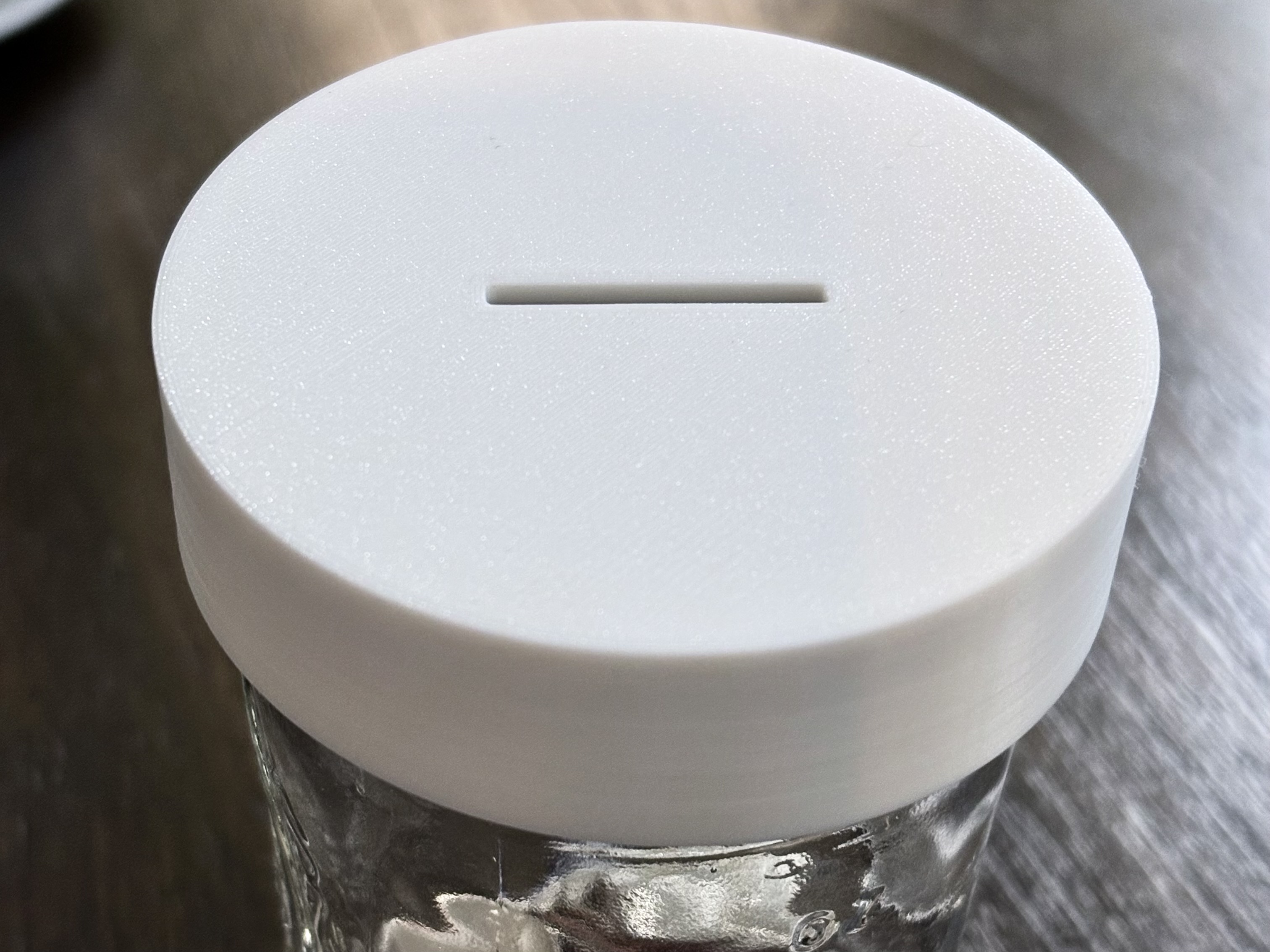 Mason Jar Coin Slot Lid - Snug Fit 3D model