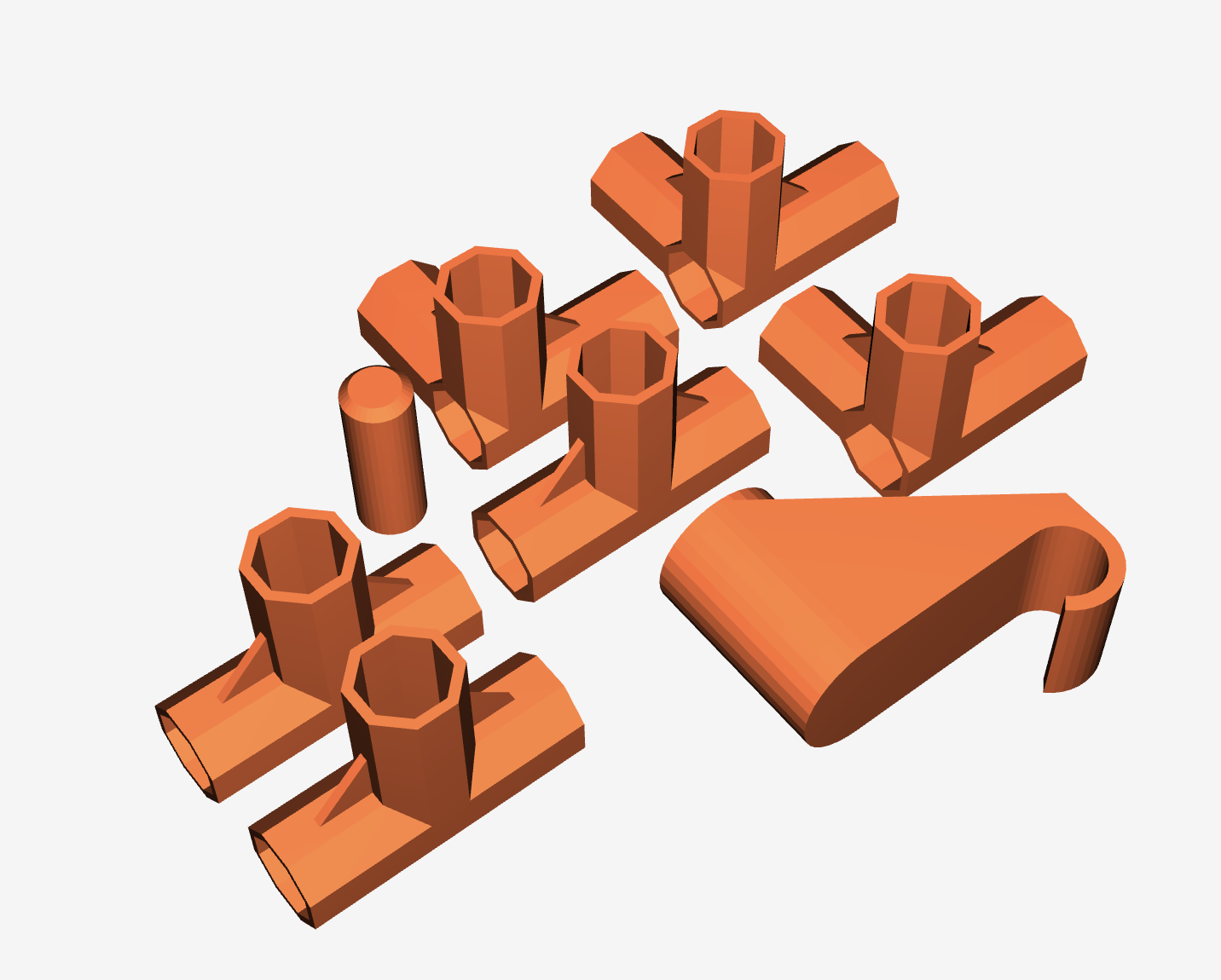 Joint Connectors for 12mm Tubes in JYSK Wardrobe / Verbinder für 12 mm Rohre