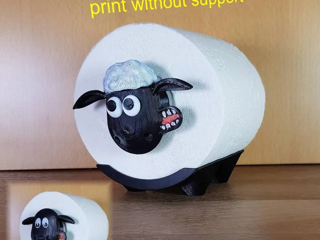 shaun the sheep V2 - new face - toilet roll - easy print
