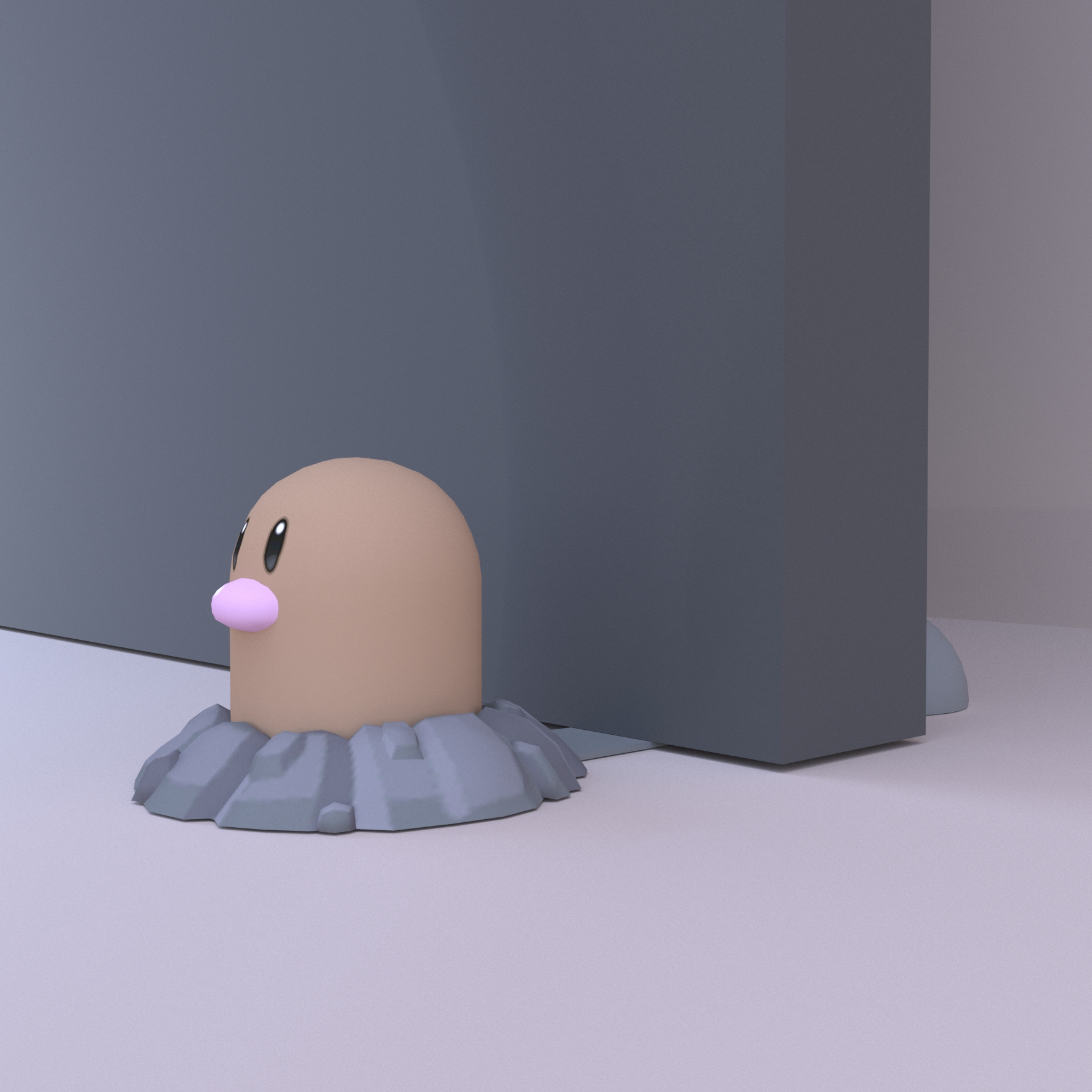 ℗050 Diglett Door Stop 3D model Pokemon