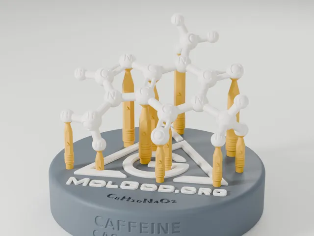 Caffeine Molecule for Your Desk — READY TO PRINT G-code, No Slicing Needed (CAS 58-08-2)