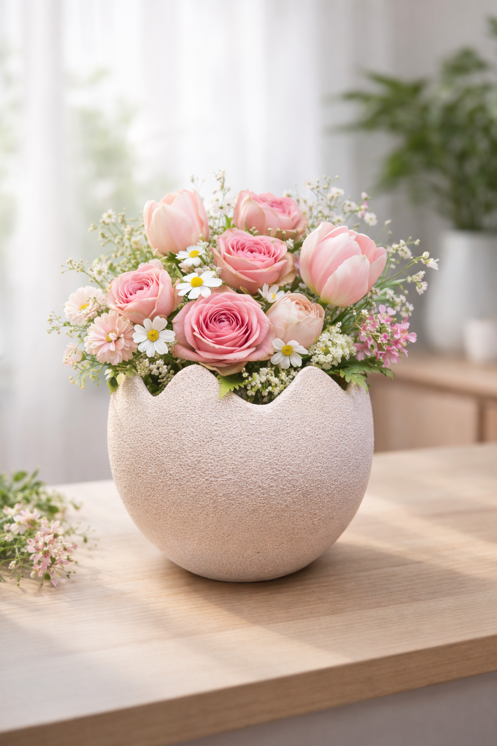 Cracked Egg Vase – Modern Spring Decor