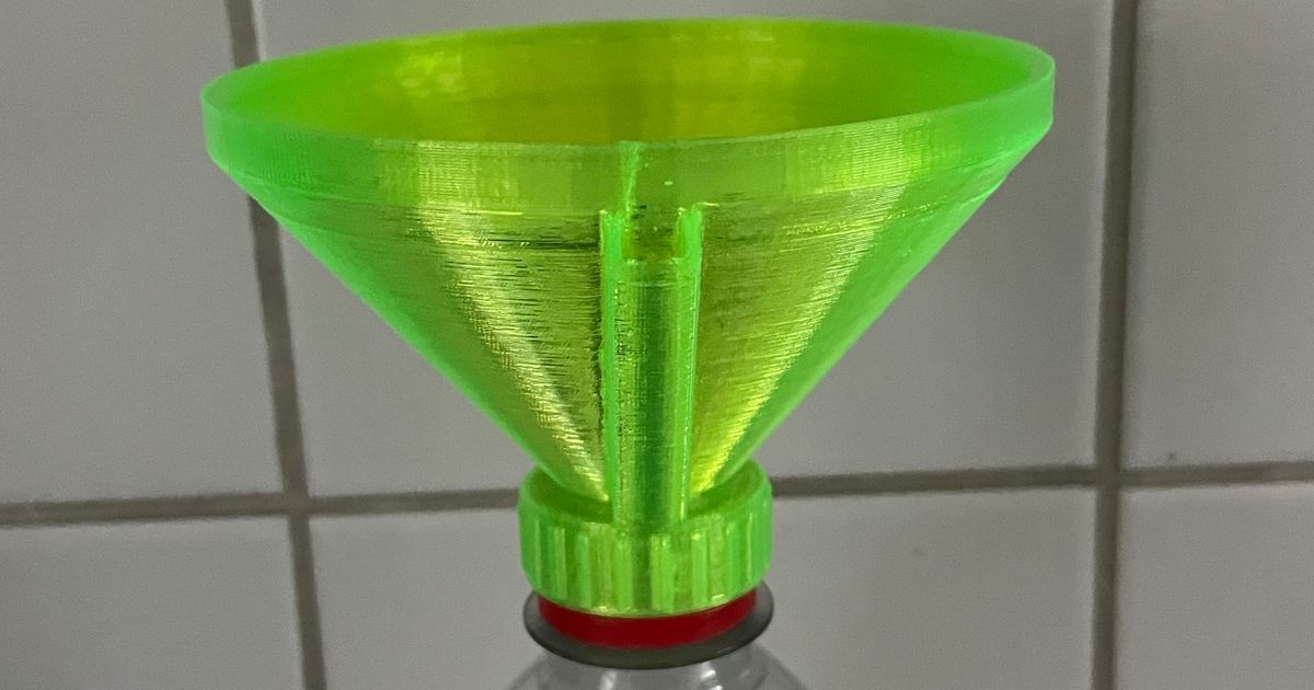 Funnel for PET Bottle with tunnel for escaping air by Aryser Download