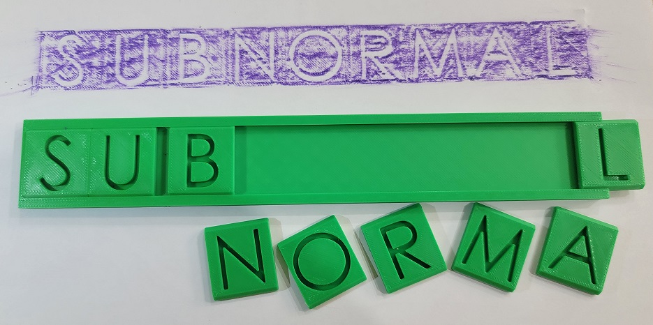 Indentation letter stencil