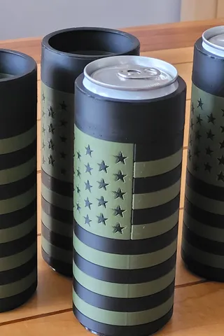 Energy Drink Sleeve for 16oz (1pt) Can Comfort Grip Hexagon Pattern Koozie  by Grandpa 3DPrints, Download free STL model