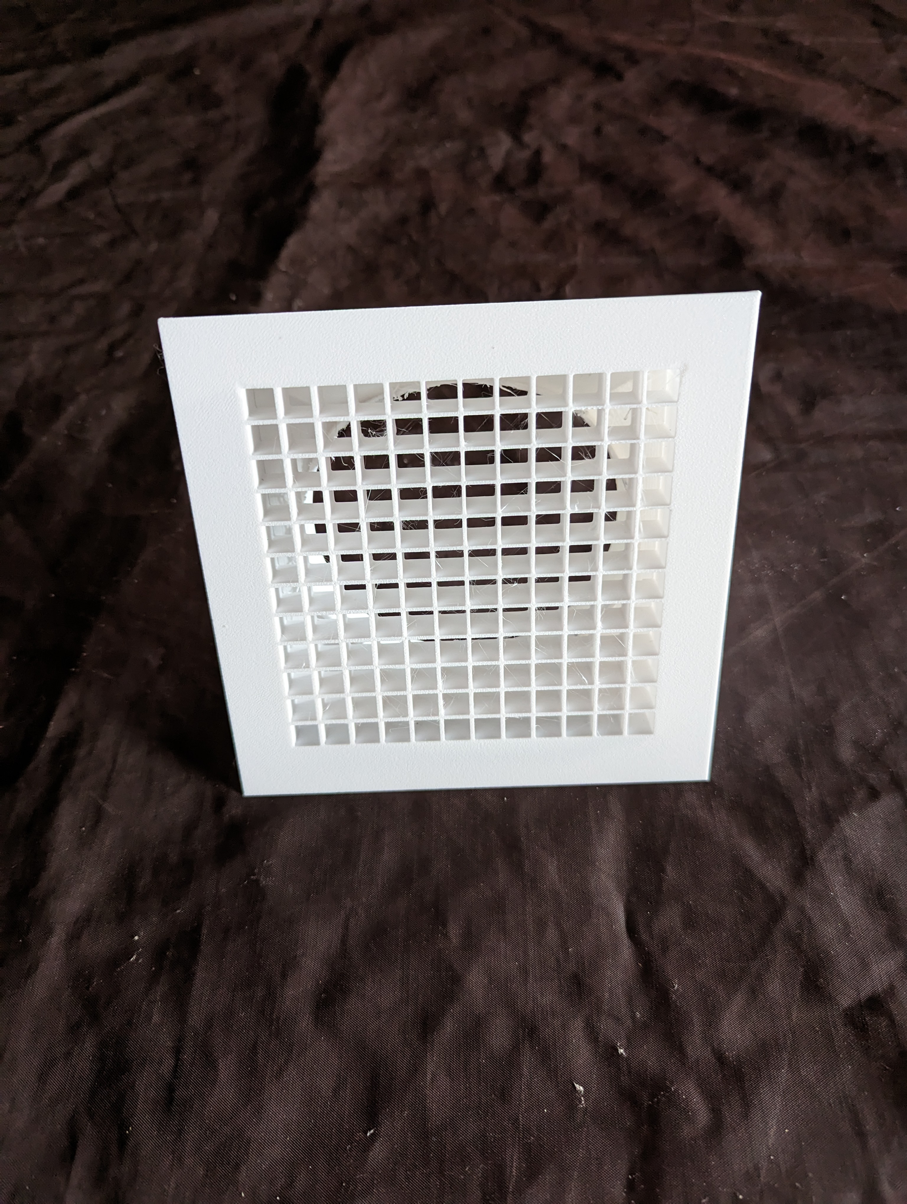 Wall or ceiling register vent cover for 4" duct - single piece print