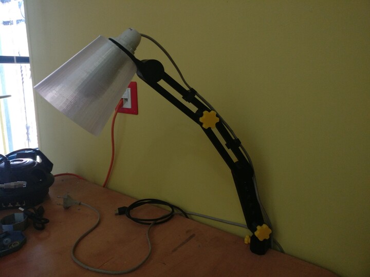 E14 lamp and shade - adjustable desk mount remix