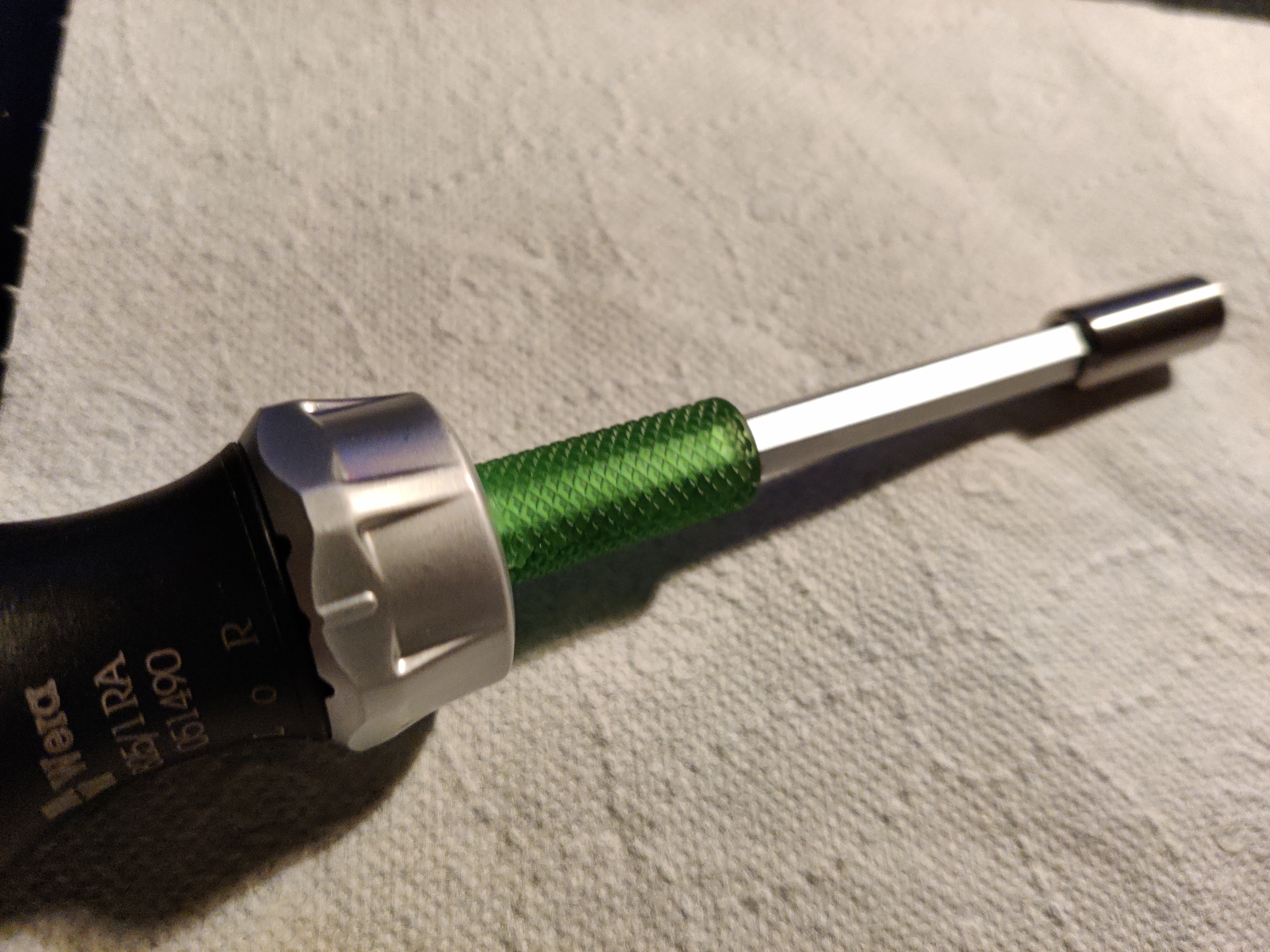 Knurling for 6mm shaft for ratcheting screwdrivers (Wera 27 RA)