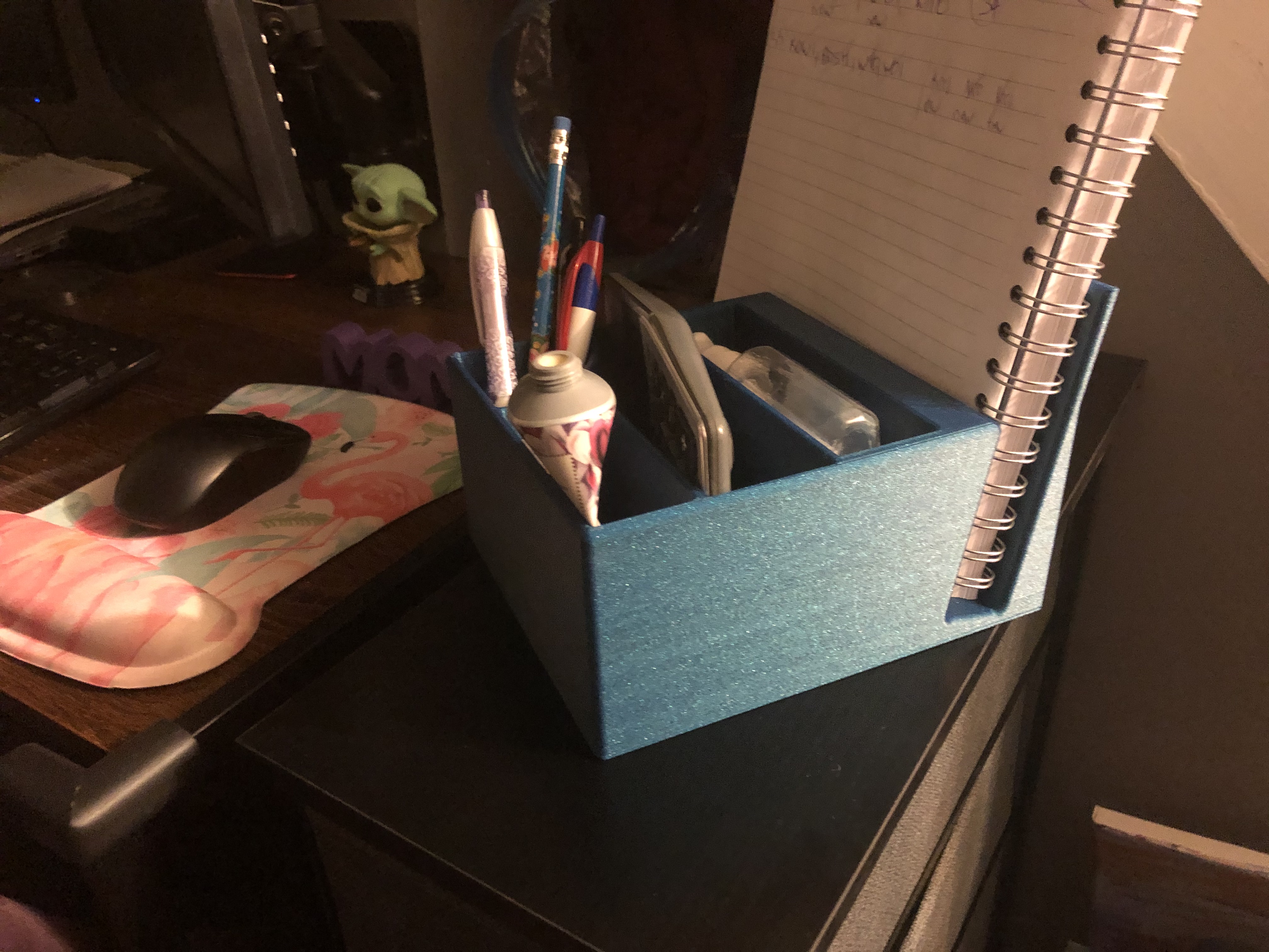 desktop organizer with notebook stand