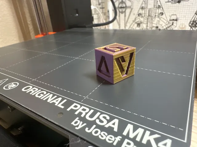 20mm Calibration Cube in Aurebesh (Star Wars Alphabet)