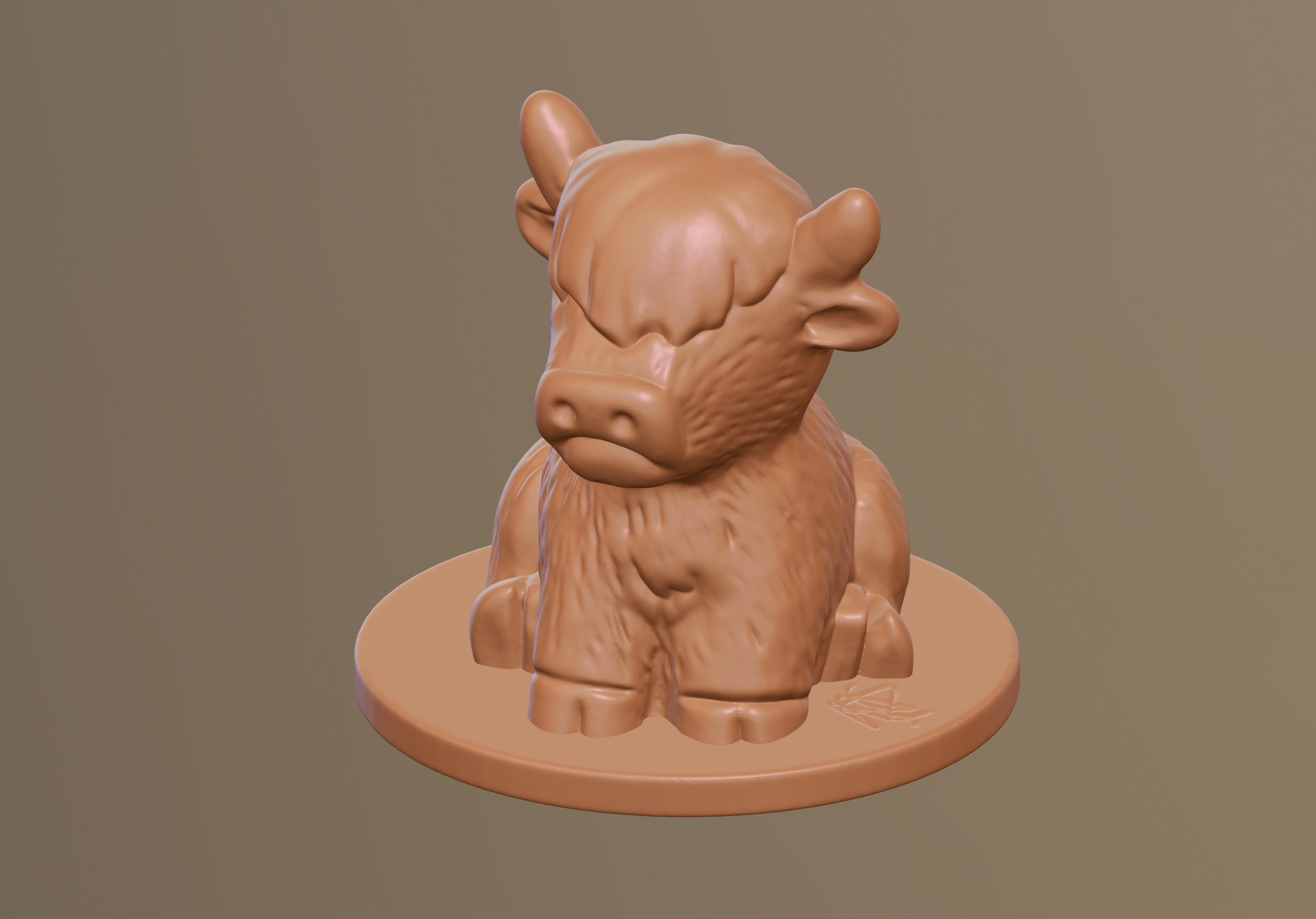 Fluffy Cow Figurine