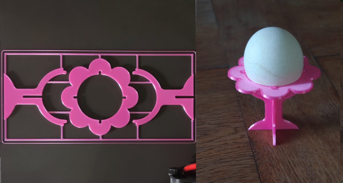 Flower shaped egg cup