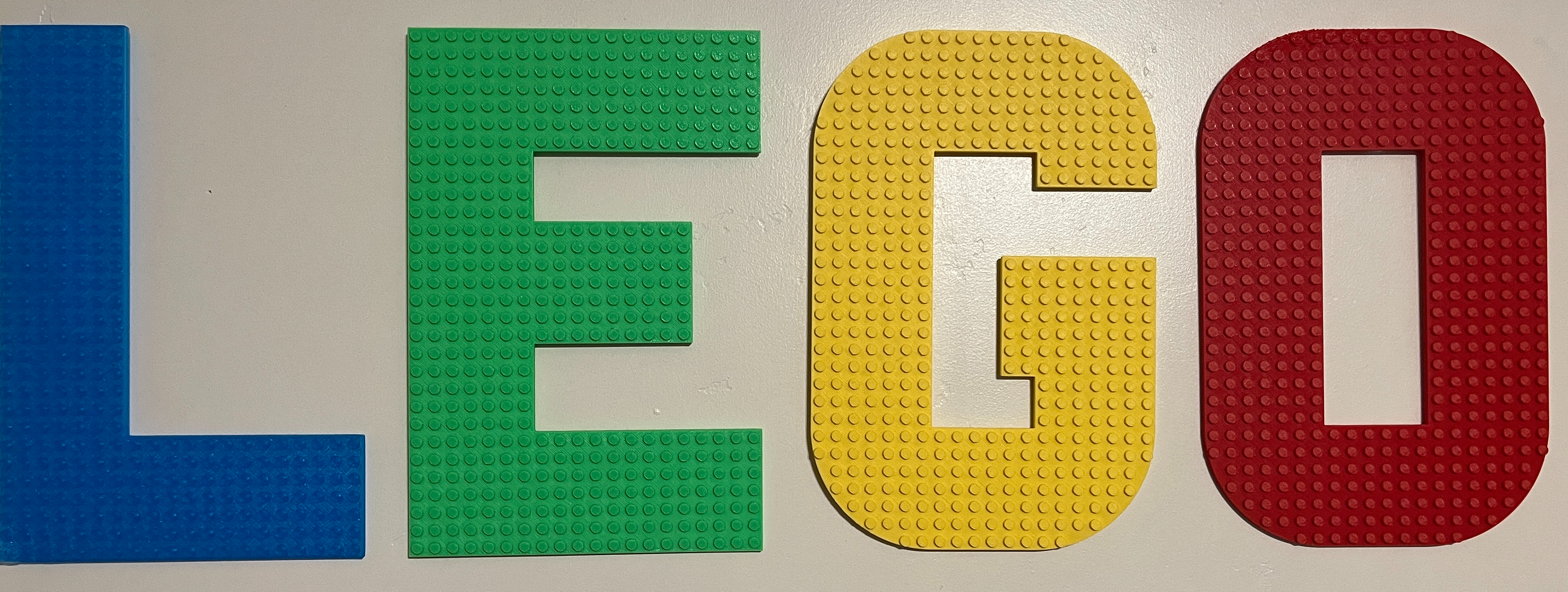 Lego Lettering in Monospace Font