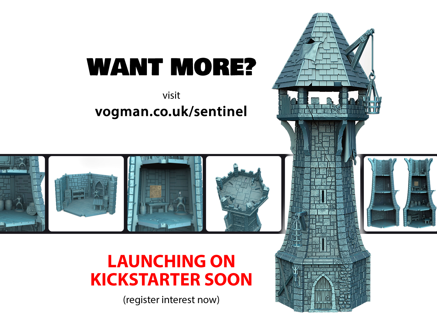 Miniatura 7 do modelo 3D Watchtower – Free Sample (3D Printable Modular Tower)