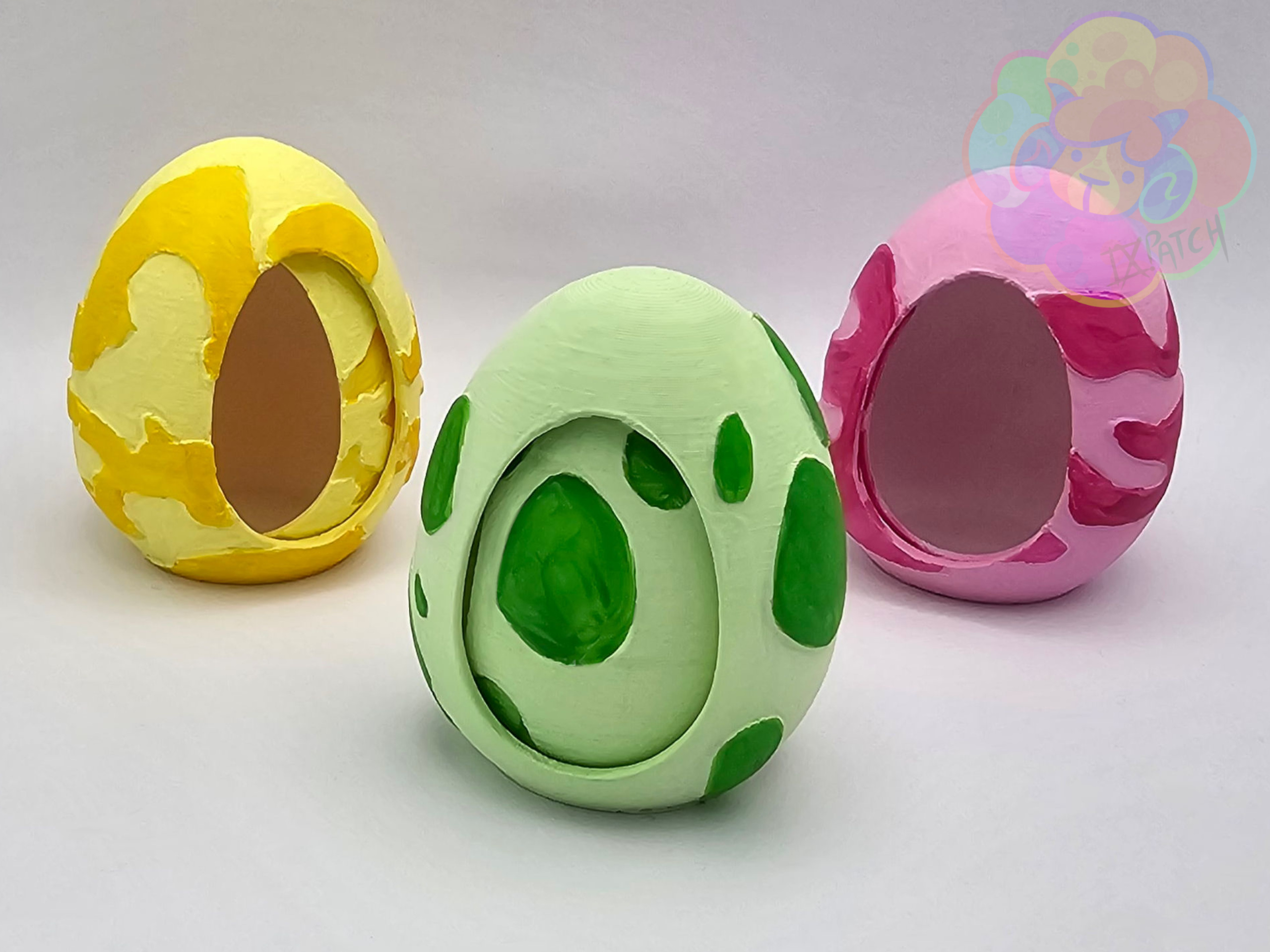 Egg-Shaped Boxes - Pokémon GO Style (print-in-place)