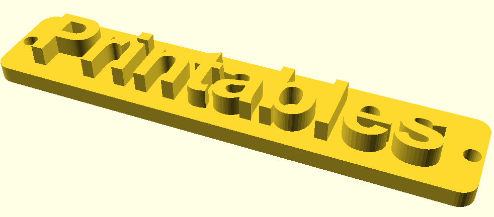 Miniatura 5 do modelo 3D Customizable OpenScad Nameplate