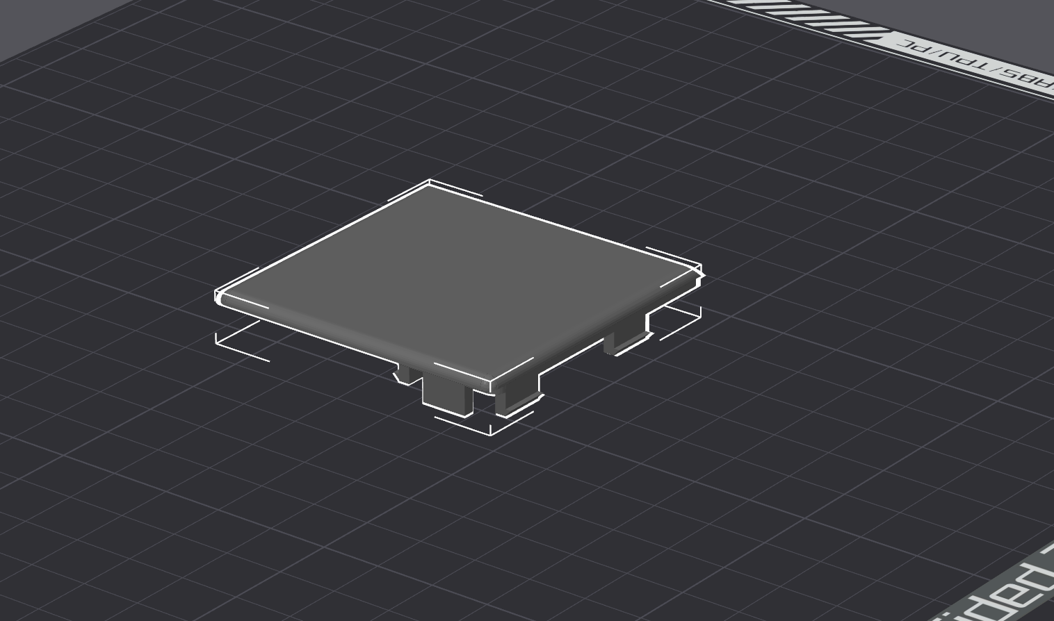 Bambu X1C/P1P Poop Cover Flat (No Logo)