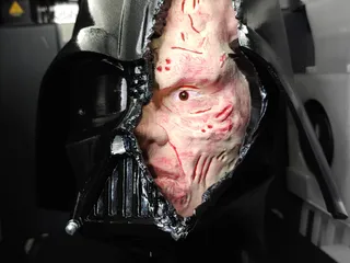 darth vader damaged helmet wall mount by Nadim Darwich | Download free