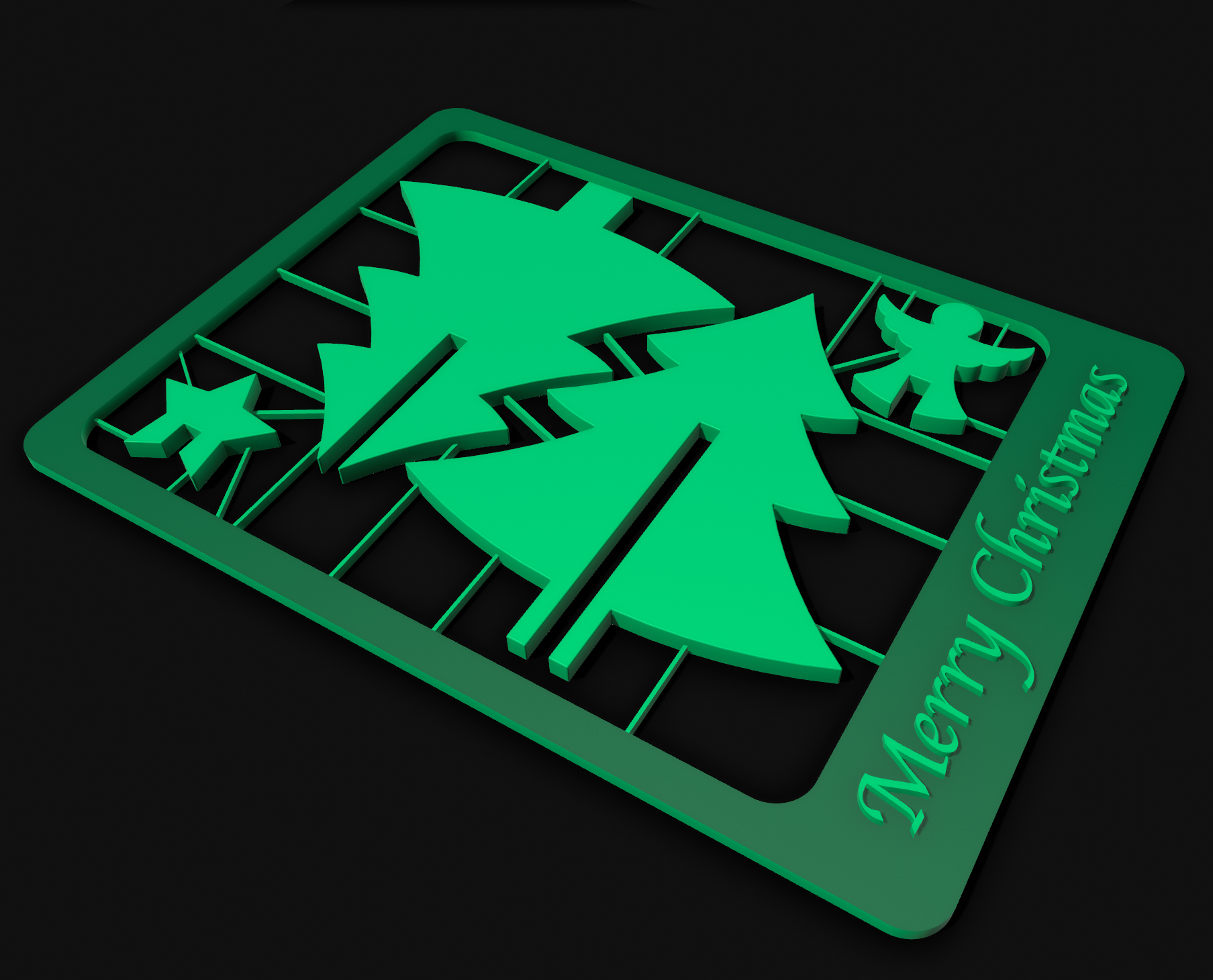Christmas Tree - Flat Popout Card