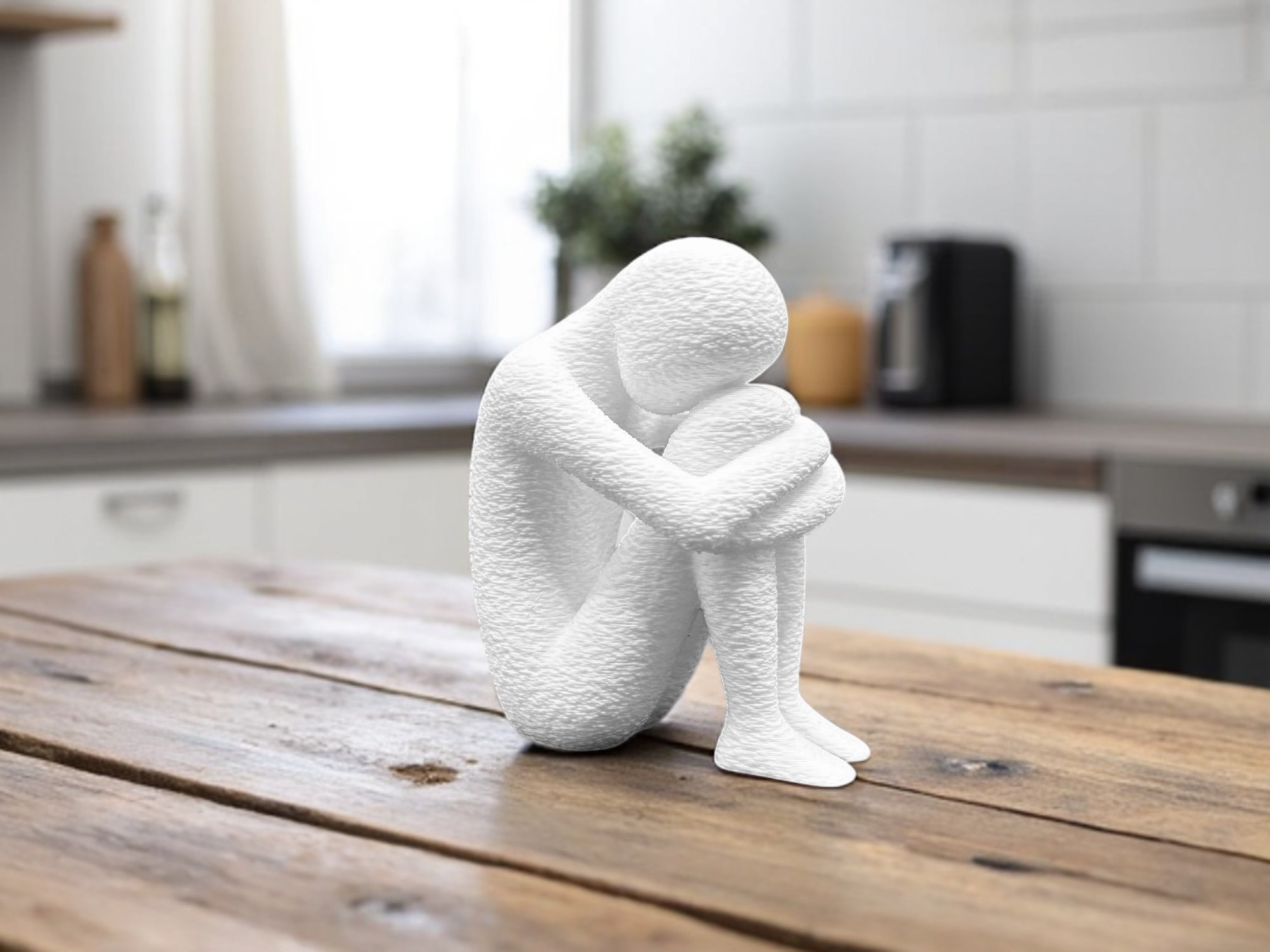 Inner Silence – Minimalist White Sculpture