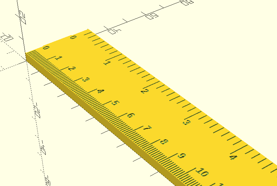 OpenScad Engineering Squire Set - Part 1 The Ruler