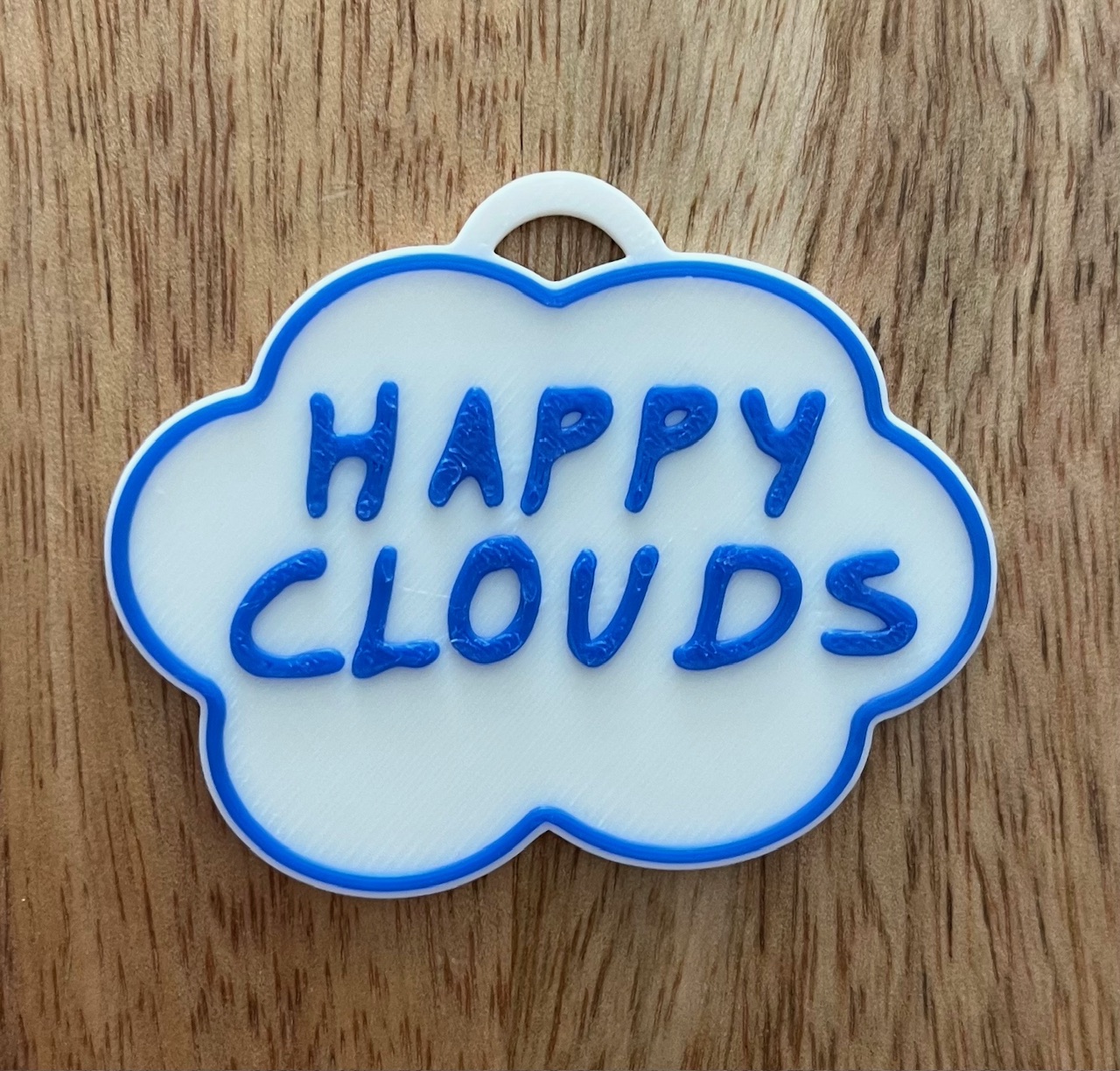 Happy Clouds Keychain
