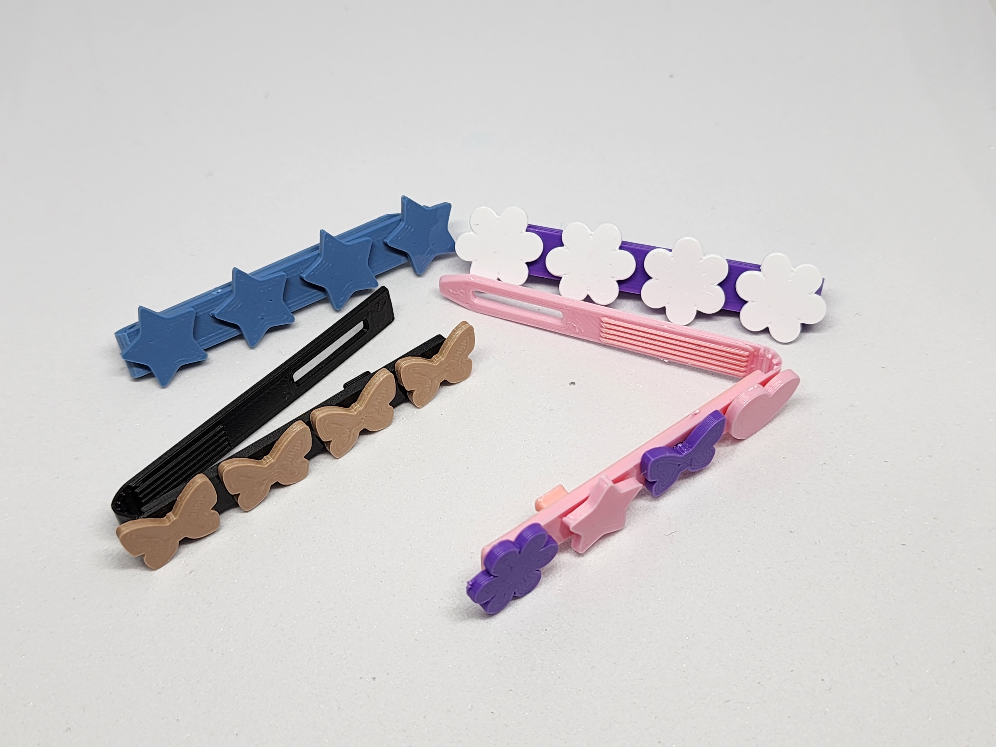 Customizable Hair Clips Kit Card