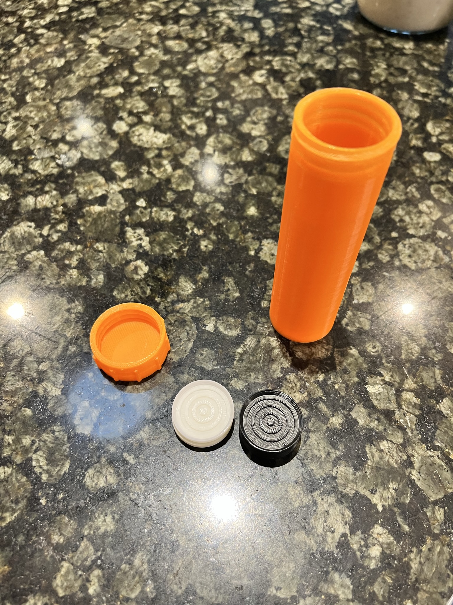 Screw top tube to hold checkers pieces or anything with a 25mm external diameter or less