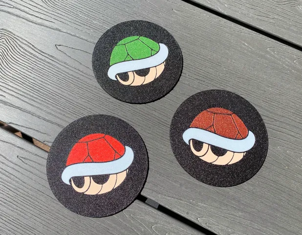 Mario Kart Coasters - Red/Green shell