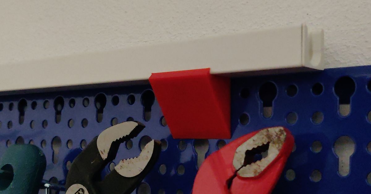 Pegboard support for Ikea MITTLED by Mattia Download free STL model