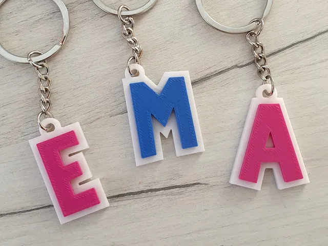 Alphabet letter keychain