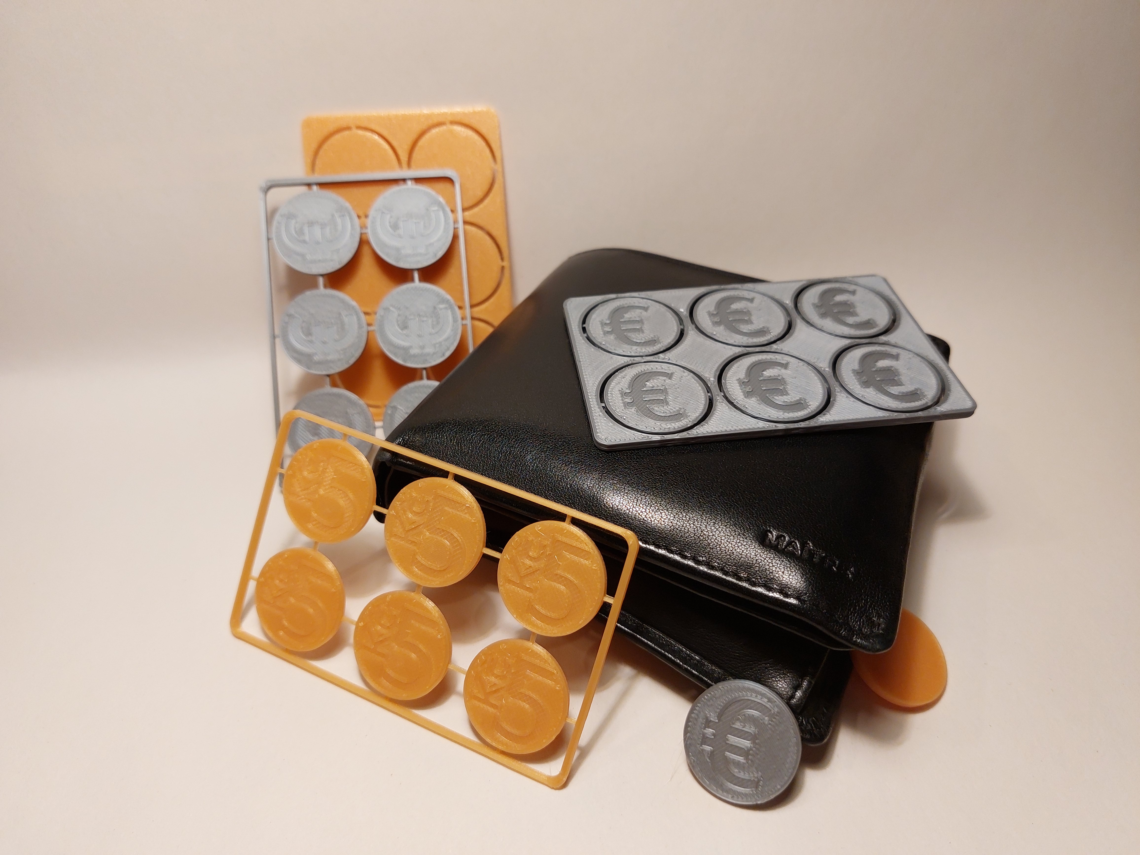 Emergency Cart Coin / Token Kit Card (€, Kč, US Quarter)