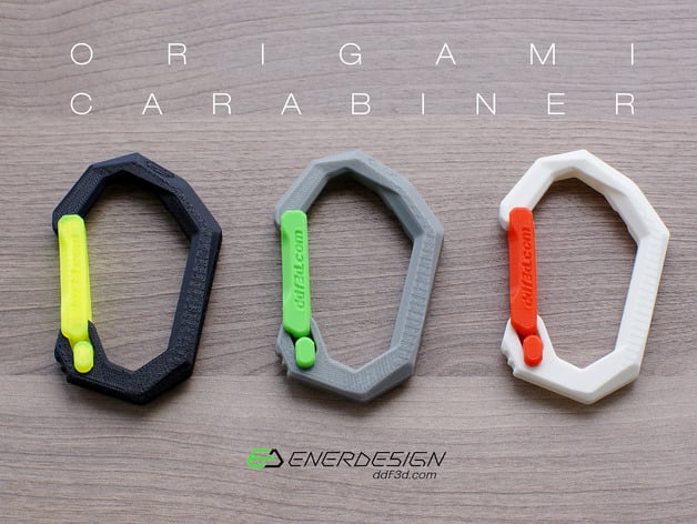 Origami Carabiner 3D model thumbnail