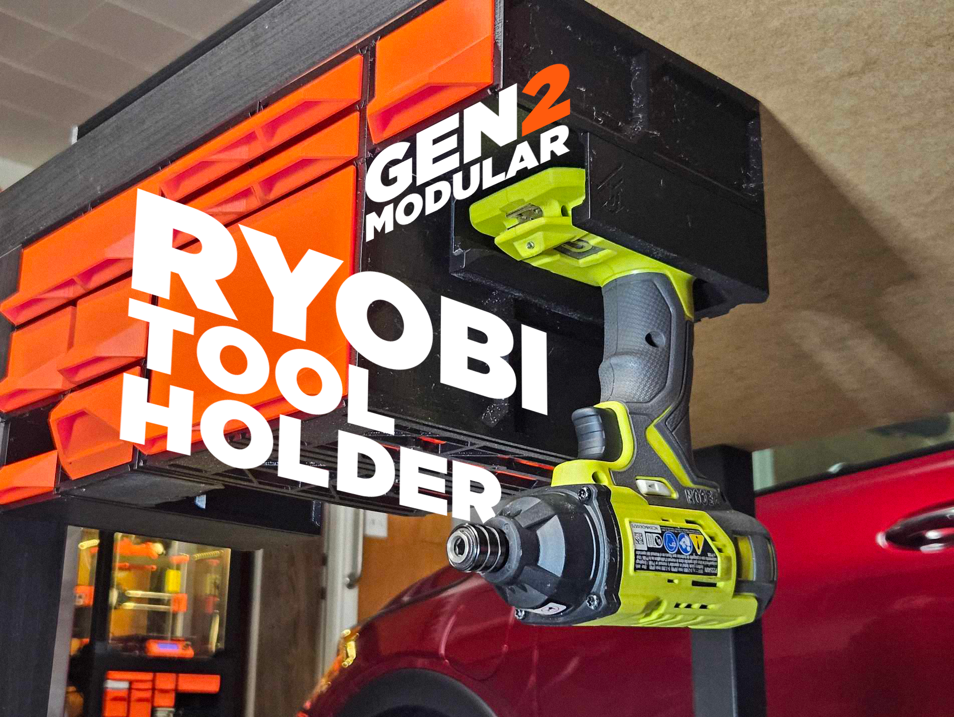 Miniatura 3 do modelo 3D GEN2 RYOBI Tool Holder