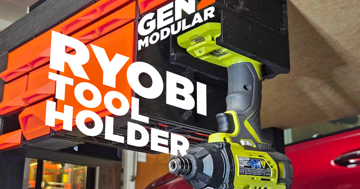 GEN2 RYOBI Tool Holder by Jerrari Download free STL model