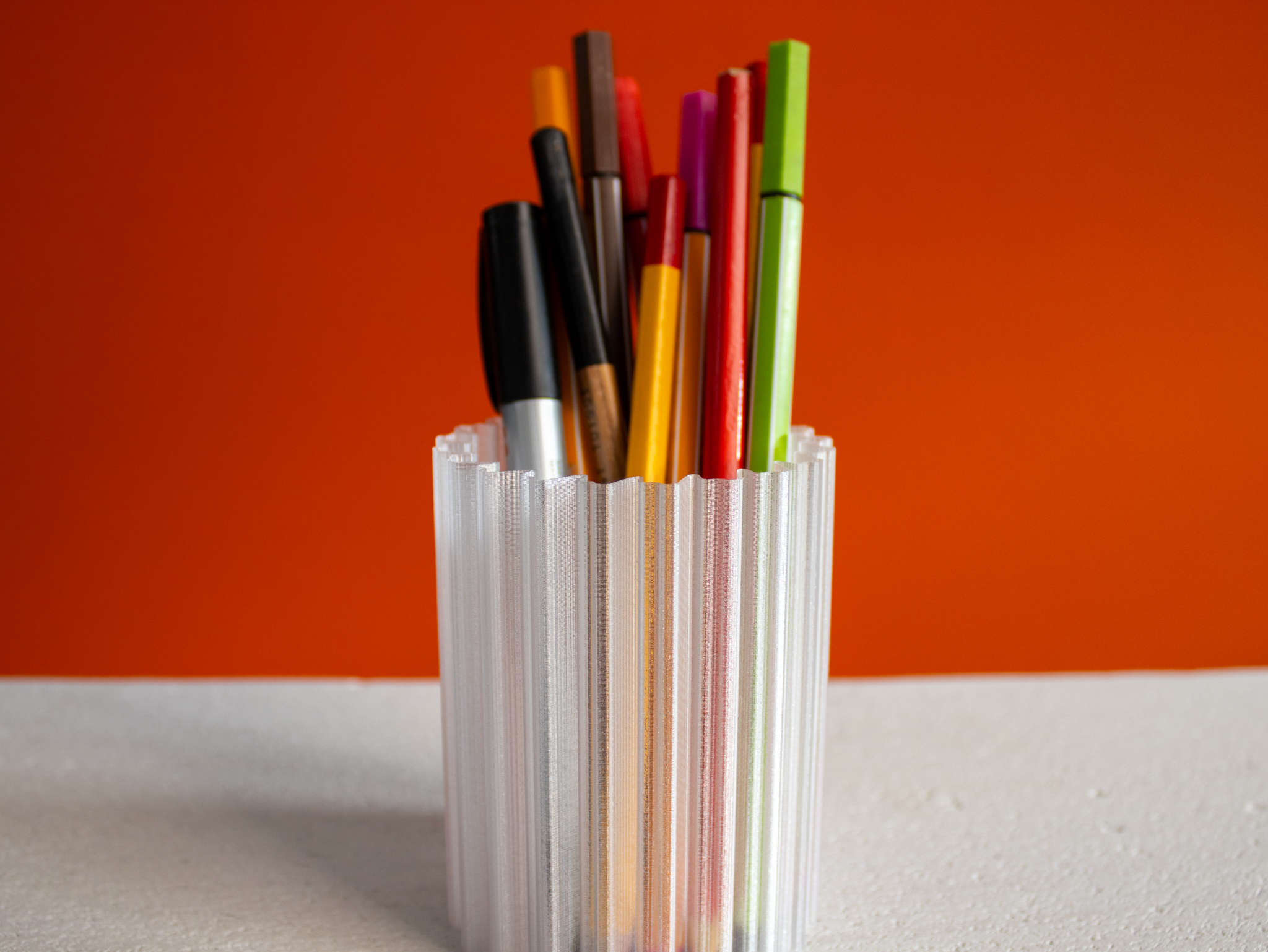 Abstract Pencil Cup by Slimprint Download free STL model