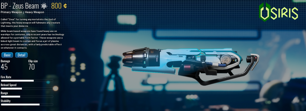 Osiris Zeus Beam from The Cycle: Frontier