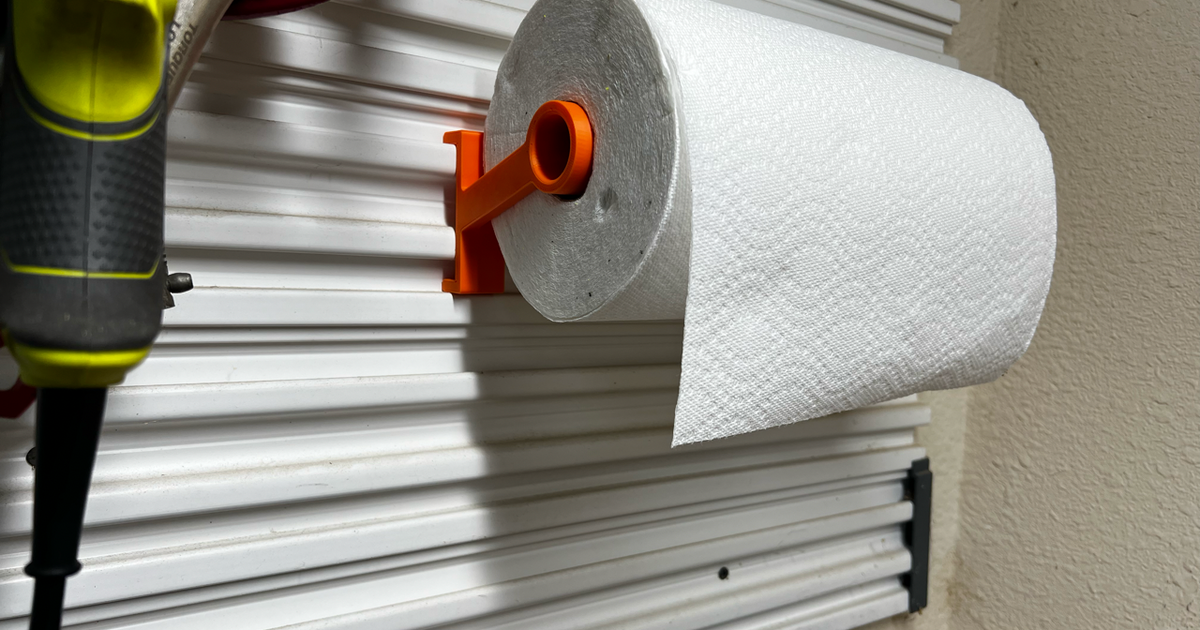 Diy garage best sale paper towel holder