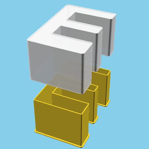 LATIN CAPITAL LETTER E, nestable box (v1)