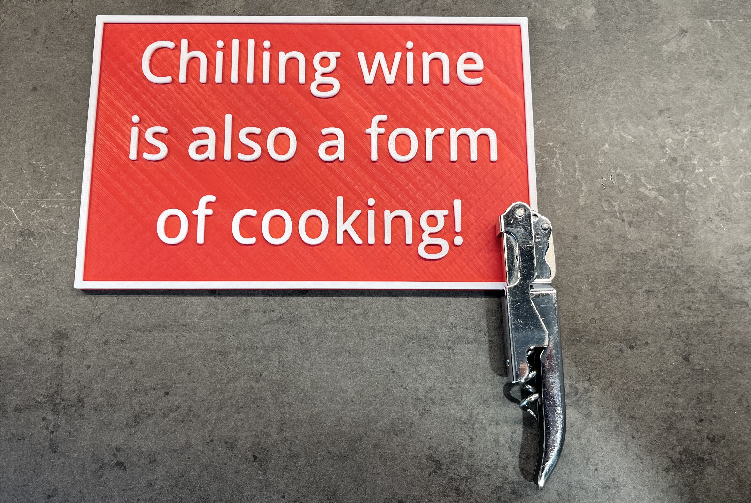 Chilling wine is also a form of cooking!