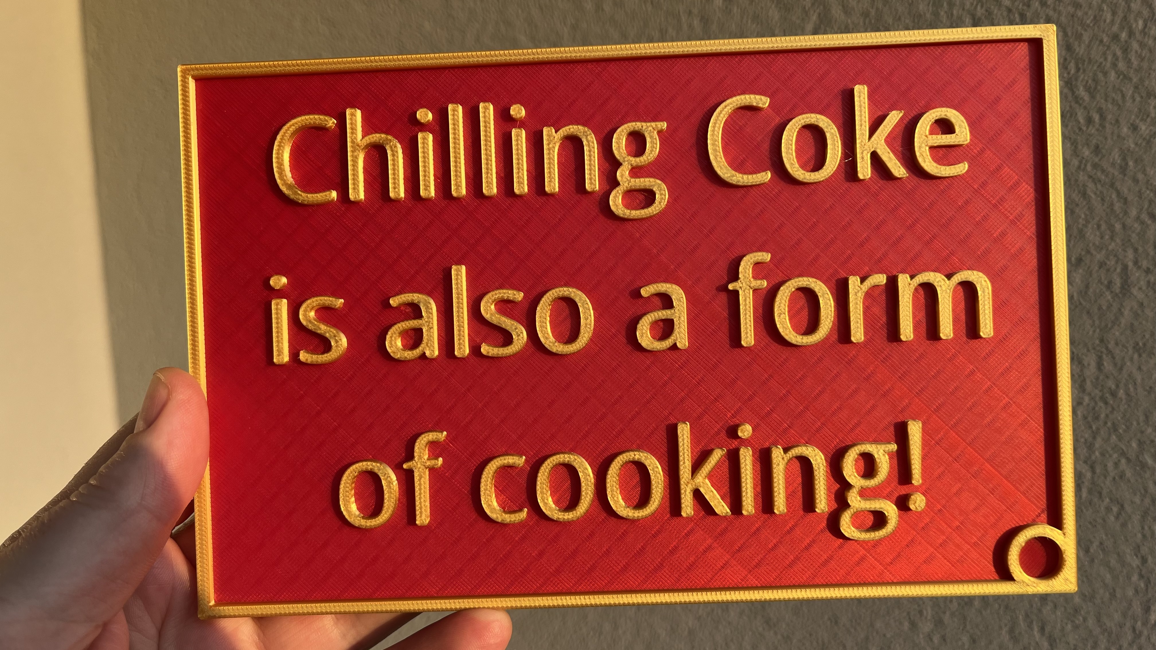 Chilling Coke is also a form of cooking!