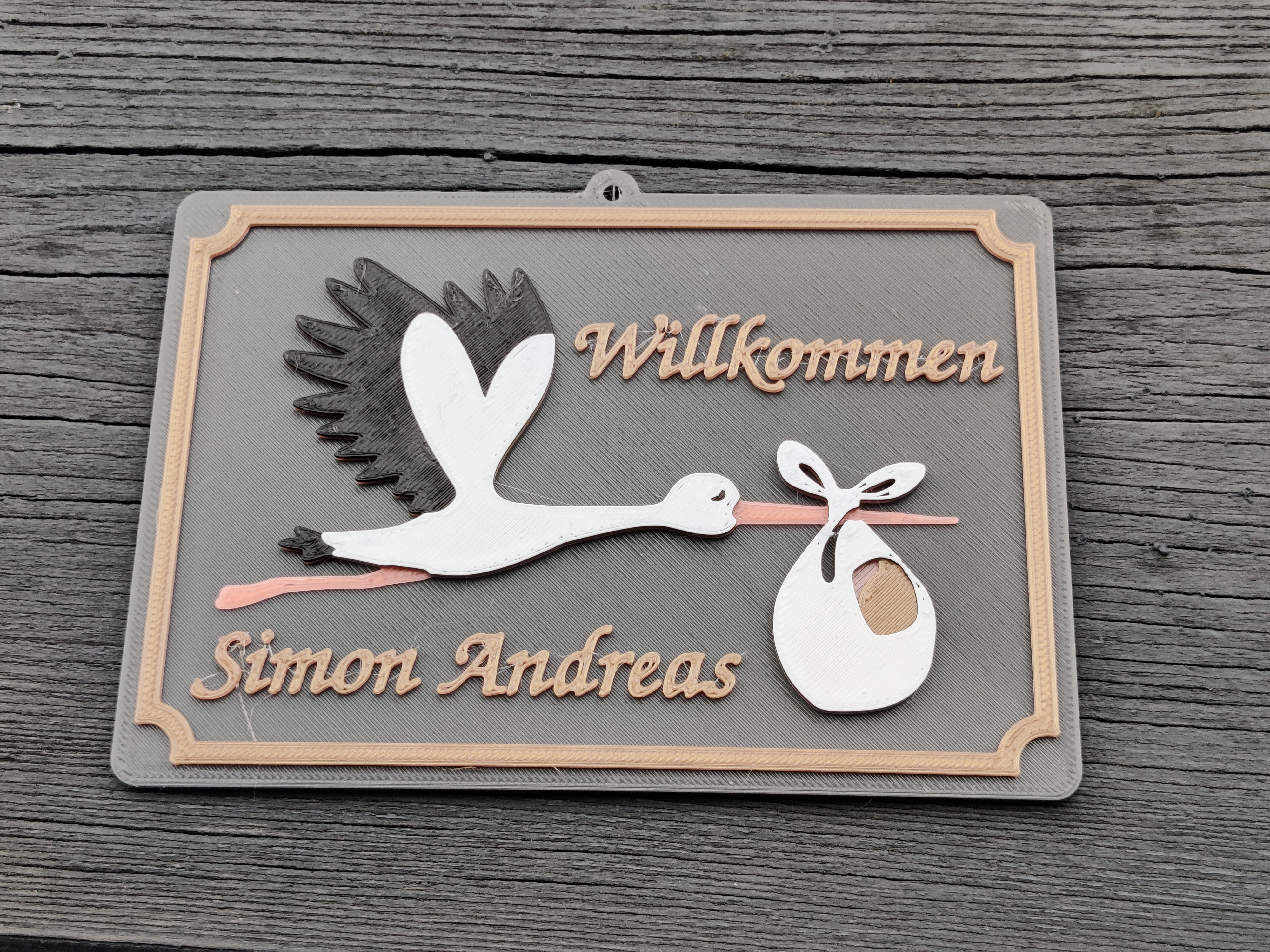Customizable Welcome Baby Sign (No MMU / Tool Changer required)