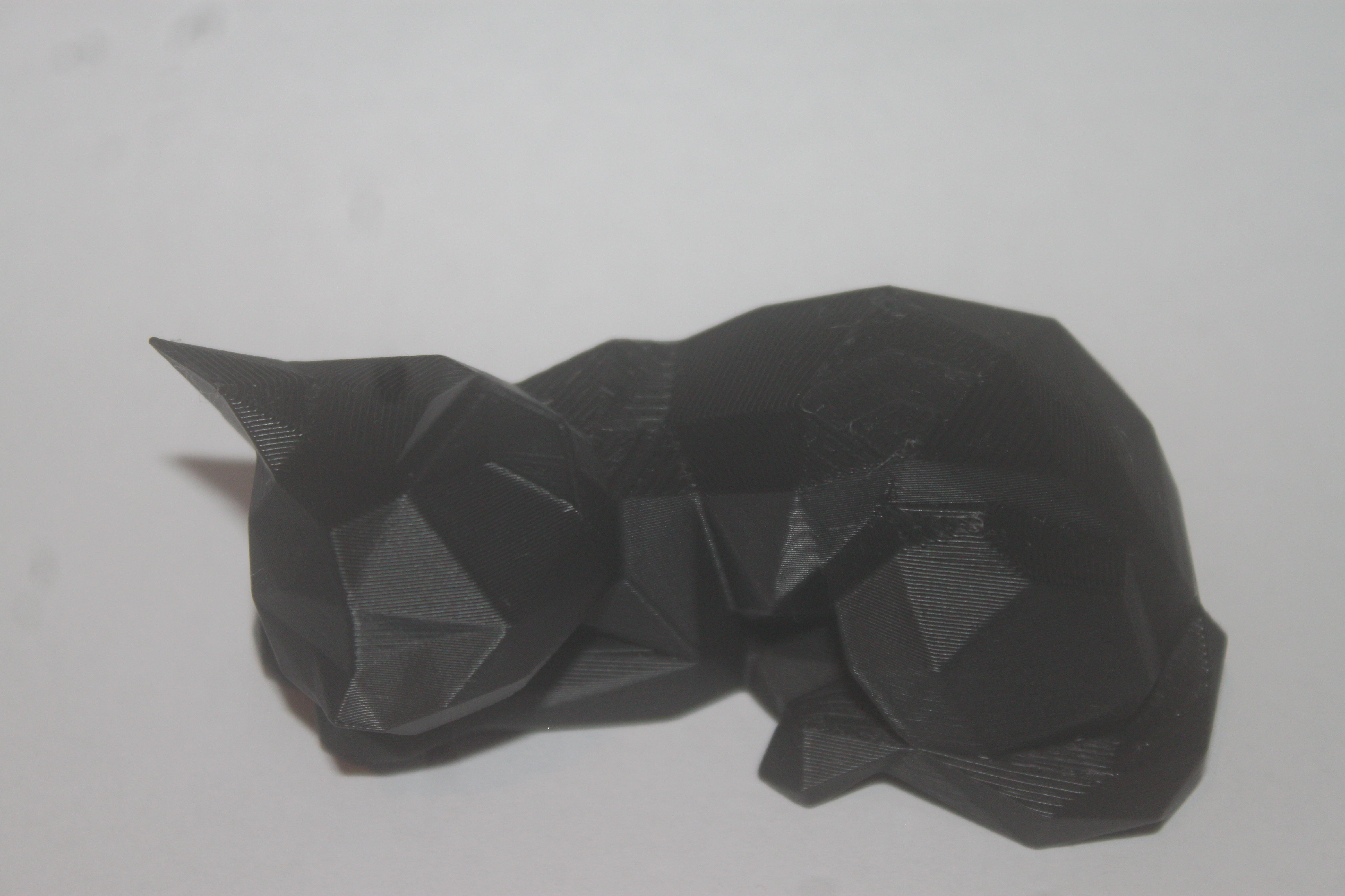 Sleeping Low Poly Cat (no supports)