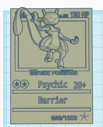 Mewtwo pokecard by communaltax | Download free STL model | Printables.com